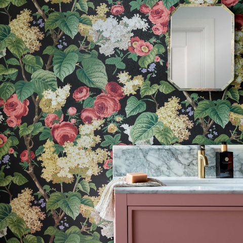 Tapet, Floribunda, Midnight Black, 1838 Wallcoverings, 7mp / rola