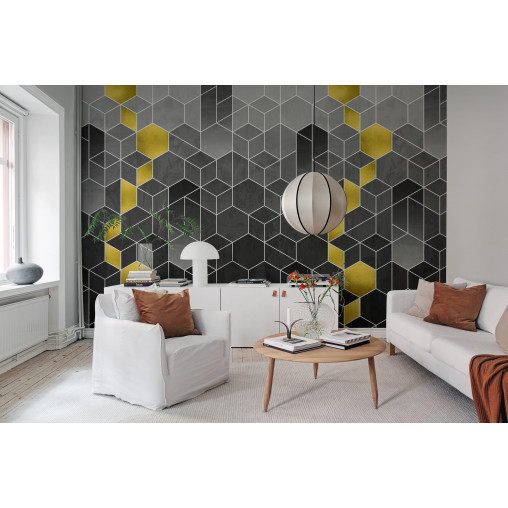 Tapet Gradient Geometry, Graphite, Rebel Walls