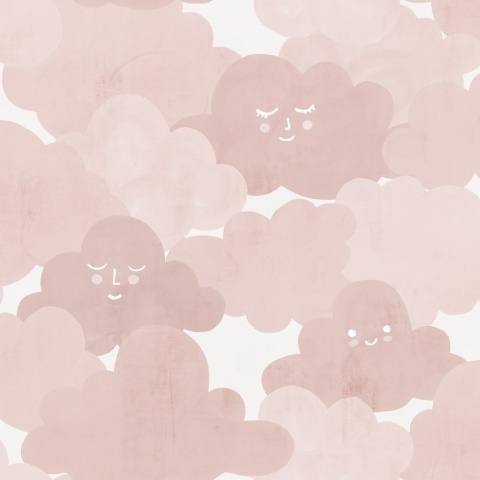 Tapet Happy Clouds, Pink, Rebel Walls, 5 mp / rola - Img 2