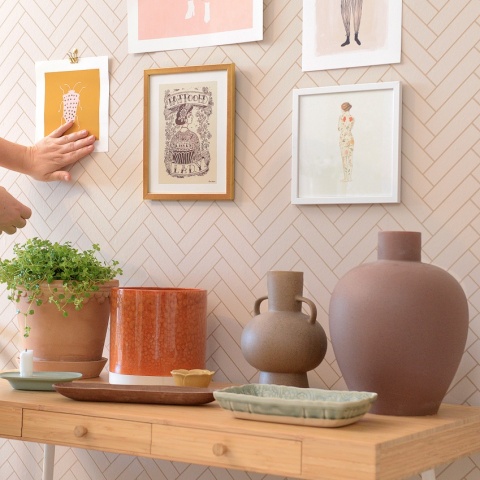 Tapet Herringbone, Sandy Beige, Majvillan - Img 3