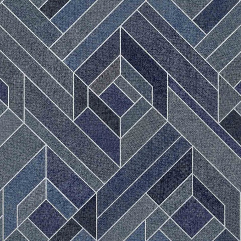 Tapet Hexagonal, Ultramarine, Coordonne, 5mp / rola - Img 2
