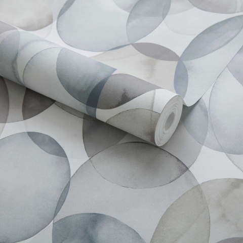 Tapet, Honesty, Pebble Grey Luxury Geometric, 1838 Wallcoverings, 5.3mp / rola - Img 2
