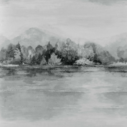 Tapet Lakeside, Pewter Grey Luxury Landscape, 1838 Wallcoverings, 5.3mp / rola - Img 2