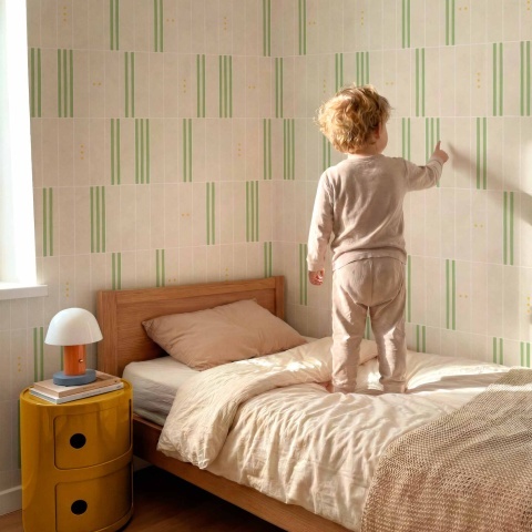 Tapet, PlayBlocks, Mint, Coordonne, 5mp / rola - Img 2