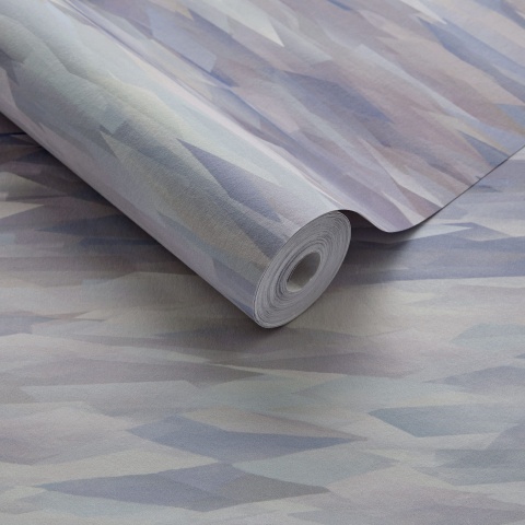 Tapet, Prism, Heather Lilac Luxury Geometric, 1838 Wallcoverings, 5.3mp / rola - Img 2