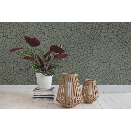 Tapet Raku Crackle, Jade, Rebel Walls
