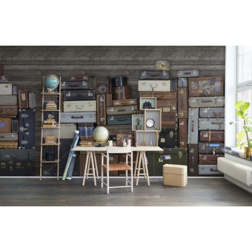 Tapet Stacked Suitcases, Heap, repetitiv, Rebel Walls - Img 3
