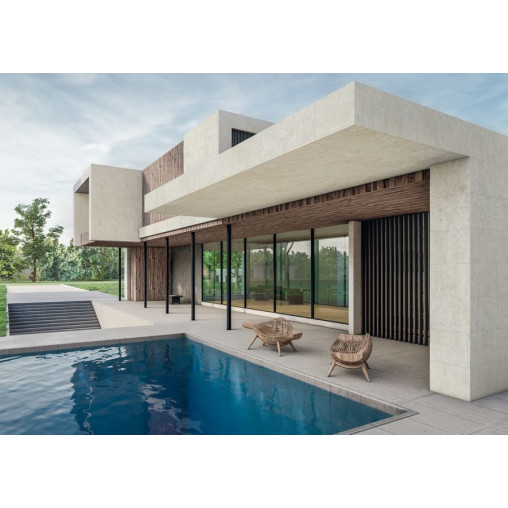 Vopsea decorativa pentru exterior, efect ROCOCÒ TRAVERTINO, finisaj mat