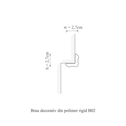 Ancadrament usa polimer rigid, Manavi, B2 - 2.7x2.7x200 cm - Img 2