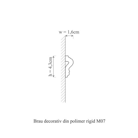 Brau polimer rigid, Allegria, M7 - 4.3x1.6x200 cm - Img 2