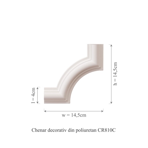 Chenar din poliuretan, Manavi, CR810C - 14.5x1.8x14.5 cm - Img 2