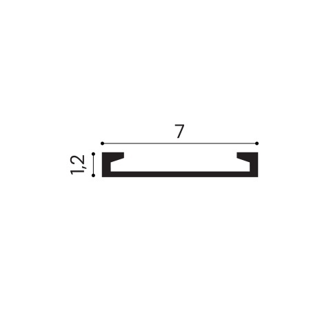 Cornisa polimer rigid, Manavi, B25-7x1.2x200 cm - Img 2