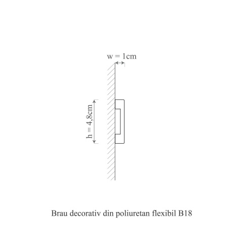 Cornisa poliuretan flexibil, Manavi, B18F.1-4.8x1x200 cm - Img 2