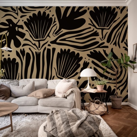 Fototapet, Abstract Blossoms, Brown, Rebel Walls - Img 4