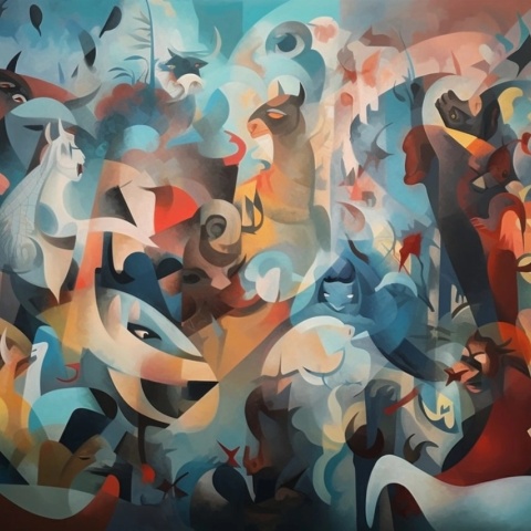 Fototapet Abstract Imagination Zoo Rêve IZ100
