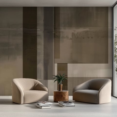 Fototapet Abstract Marron et Beige Bloc Rêve MB203 - Img 2