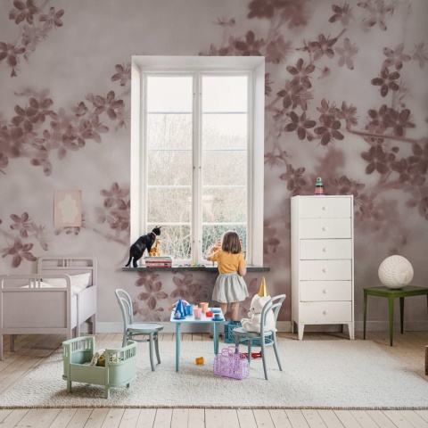 Fototapet, Apple Bloom, Pink, Rebel Walls