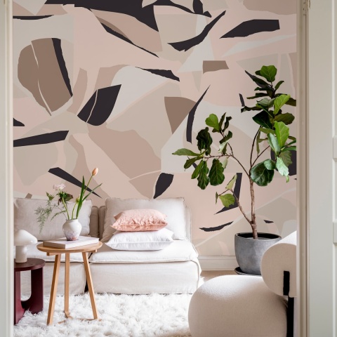 Fototapet, Artsy Forms, Pink, Rebel Walls - Img 3