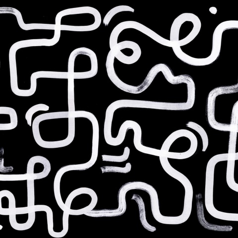 Fototapet, Artzy Path, Black, Rebel Walls - Img 2