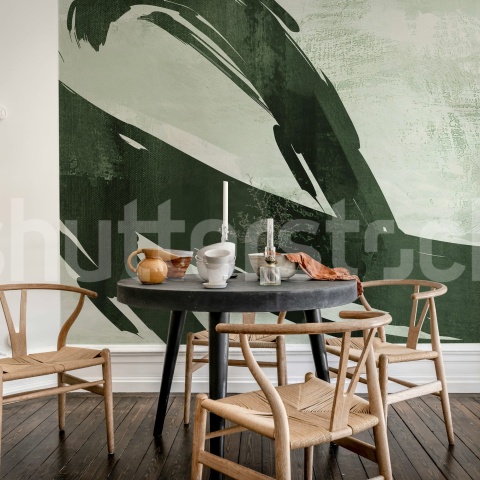 Fototapet, Artzy Stripes, Green, Rebel Walls - Img 3