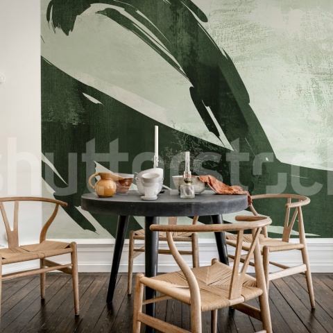 Fototapet, Artzy Stripes, Green, Rebel Walls - Img 3