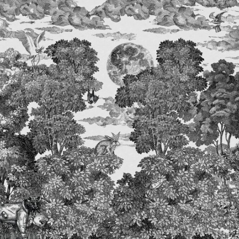 Fototapet, Bellewood under the Moon, Graphite, Rebel Walls - Img 2