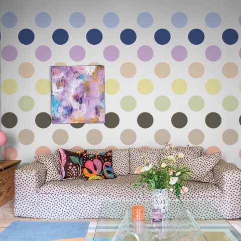 Fototapet, Big Dots, Pastel, Rebel Walls - Img 6