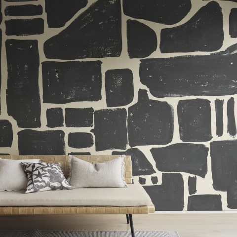 Fototapet, Block Print, Black, Rebel Walls - Img 3