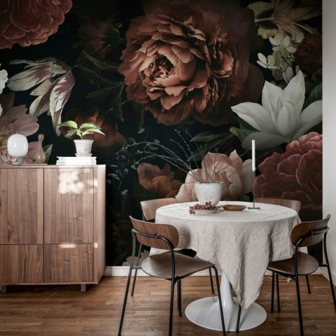 Fototapet, Bloomy Bouquet, Black, Rebel Walls - Img 3