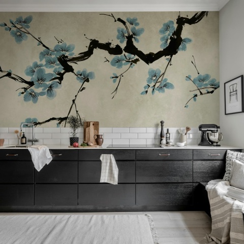 Fototapet, Blush of Spring, Light Blue, Rebel Walls - Img 3
