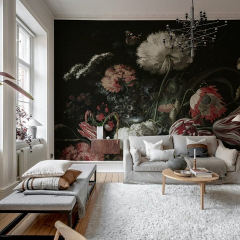 Fototapet, Bold Bouquet, Pink, Rebel Walls