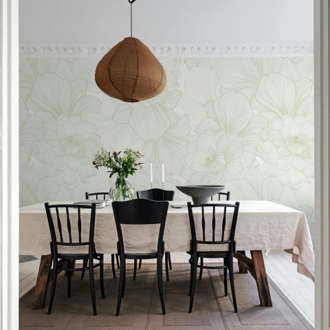 Fototapet, Bold Dahlia, Beige, Rebel Walls - Img 3