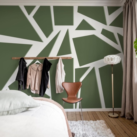Fototapet, Bold Mosaic, Moss Green, Rebel Walls - Img 3