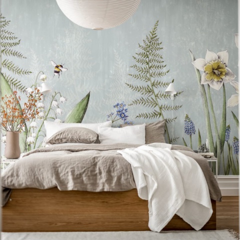 Fototapet, Bumblebee, Light blue, Rebel Walls - Img 4