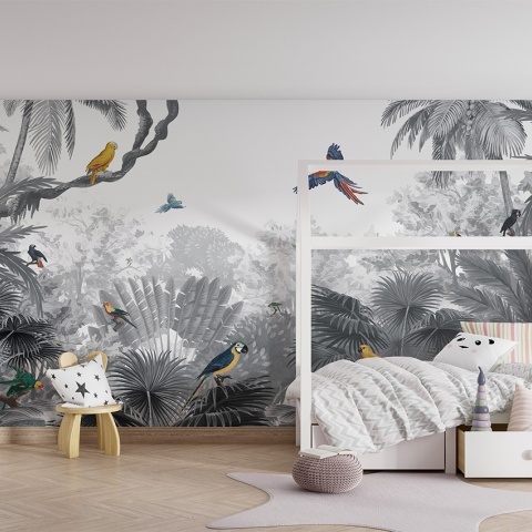 Fototapet Canopy Jungle - Black and White, Kikki Belle - Img 3