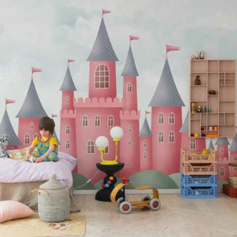 Fototapet, Castle Village, Coral, Rebel Walls