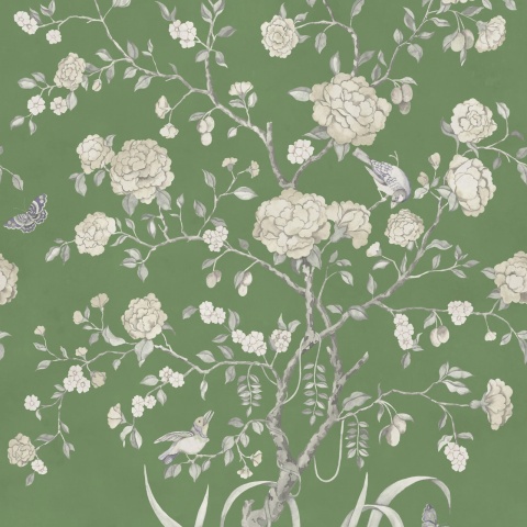Fototapet, Chinoiserie Botanica, Green, Rebel Walls - Img 2