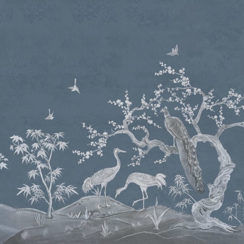 Fototapet, Chinoiserie Lace, Navy Blue, Rebel Walls - Img 6