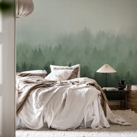 Fototapet, Cloudy Forest, Green, Rebel Walls - Img 3