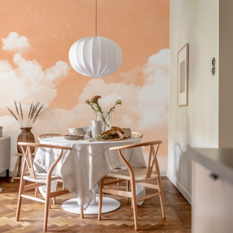 Fototapet, Cuddle Clouds, Peach Fuzz, Rebel Walls - Img 3
