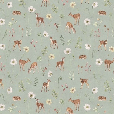 Fototapet Dancing Deer - Green, Kikki Belle - Img 2