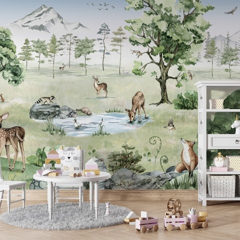 Fototapet Deer Forest - Summer, Kikki Belle - Img 4