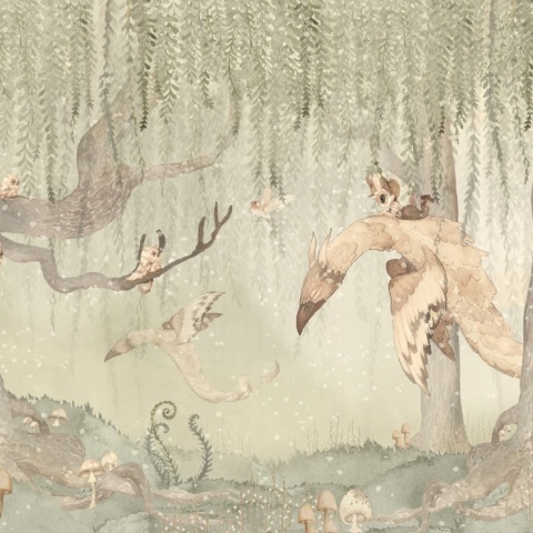 Fototapet, Dream Forest Boy, Green, Rebel Walls - Img 6