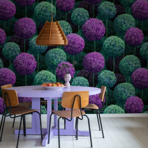 Fototapet, Elysian Flowers, Lilac, Rebel Walls - Img 3