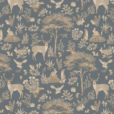 Fototapet Fantastic Forest - Vintage Blue, Kikki Belle - Img 2