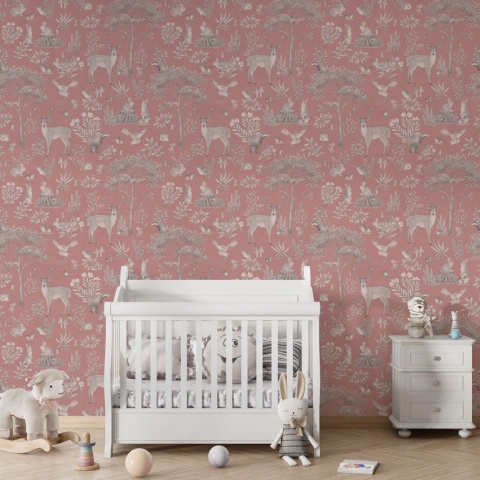 Fototapet Fantastic Forest - Vintage Pink, Kikki Belle - Img 3
