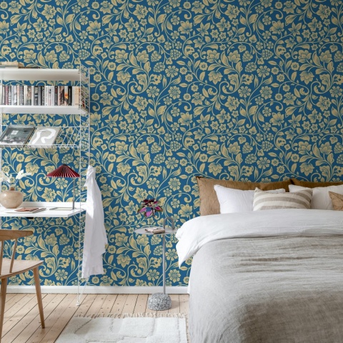 Fototapet, Floral Opulence, Blue, Rebel Walls