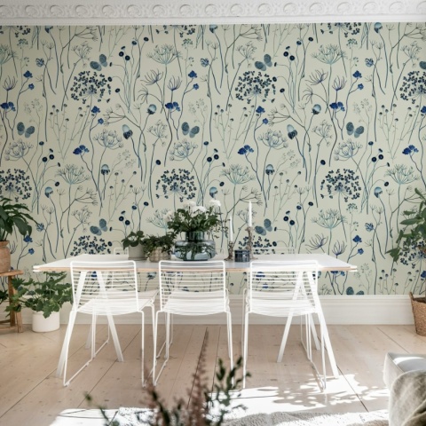 Fototapet, Flower Garden, Blue, Rebel Walls - Img 3