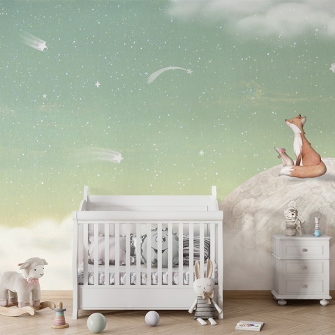 Fototapet Fox on the Moon - Green, Oliver Robins - Img 3