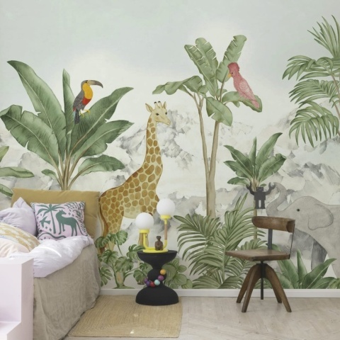 Fototapet, Friends of the Jungle, Green, Rebel Walls